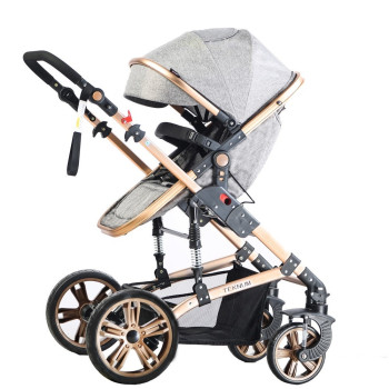 Teknum 3 in 1 Pram stroller - Grey + Infant Car Seat