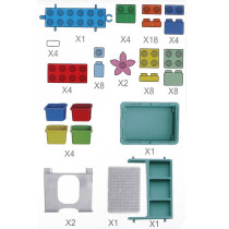 Little Story Blocks 3 in 1 Activity Table w/t 59 Blocks