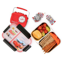 Eazy Kids  Steel Bento Lunch Box for Boys - Red