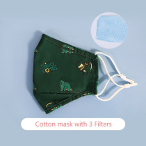 Nohoo Kids Re-usable Face Mask - Dinosaur - Green