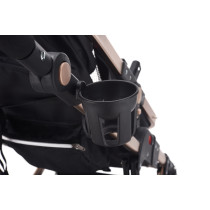 Teknum 3 in 1 stroller - Grey + Sunveno Diaper Bag - Grey + Hooks