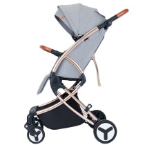 Teknum A1 Feather Lite Stroller- Grey + Sunveno Diaper Bag - Black + Hooks