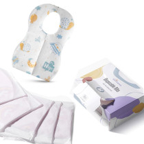 Sunveno Disposable Baby Bibs - 20 pcs- Blue
