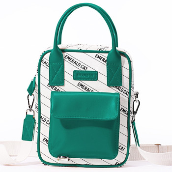 Emerald Cat Crossbody Bag - Green