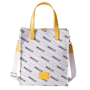 Emerald Cat Fashion Tote Bag - Yellow