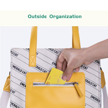 Emerald Cat Fashion Tote Bag - Yellow