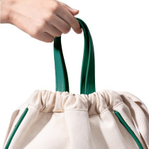 Emerald Cat Nomad Drawstring Bag - Green