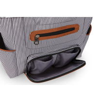 Little Story diaper bag set of 6 with hooks - Black