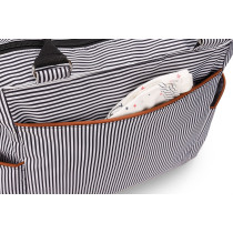 Little Story diaper bag set of 6 with hooks - Black