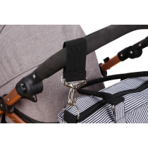 Little Story diaper bag set of 6 with hooks - Black