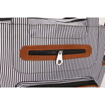 Little Story diaper bag set of 6 with hooks - Black