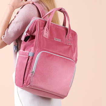 Sunveno Diaper Bag Corduroy - Pink