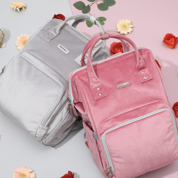 Sunveno Diaper Bag Corduroy - Pink