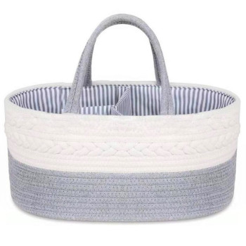 Little Story Cotton Rope Diaper Caddy-Grey