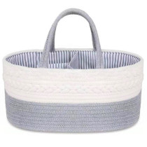 Little Story Cotton Rope Diaper Caddy-Grey