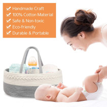 Little Story Cotton Rope Diaper Caddy-Grey