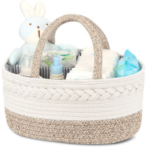 Little Story Cotton Rope Diaper Caddy-Ivory