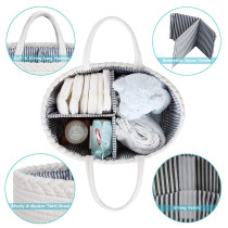 Little Story Cotton Rope Diaper Caddy-Ivory