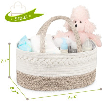 Little Story Cotton Rope Diaper Caddy-Ivory