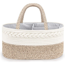 Little Story Cotton Rope Diaper Caddy-Ivory
