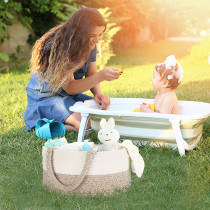 Little Story Cotton Rope Diaper Caddy-Ivory