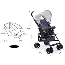 Teknum - Stroller & Diaper Bag- Yellow wave