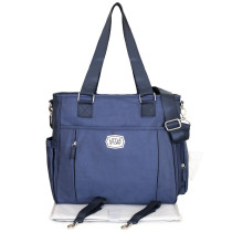 Little Story Mamma Nappy Bag wt changing pad and hooks-Blue