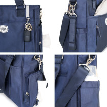 Little Story Mamma Nappy Bag wt changing pad and hooks-Blue