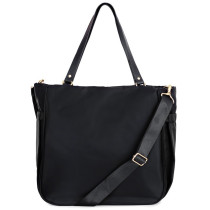 Little Story Mamma Nappy Bag wt changing pad and hooks-Black