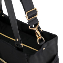 Little Story Mamma Nappy Bag wt changing pad and hooks-Black