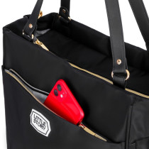 Little Story Mamma Nappy Bag wt changing pad and hooks-Black