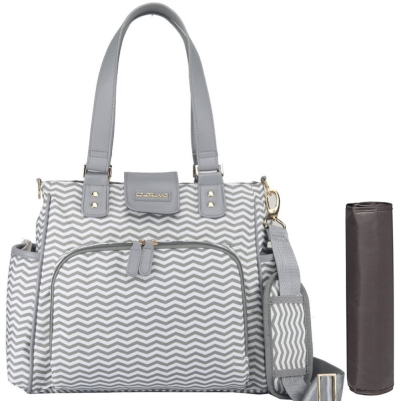 Little Story Jane Diaper Bag wt USB-Grey