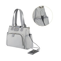 Little Story Jane Diaper Bag wt USB-Grey