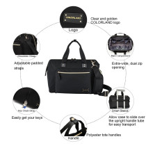 Little Story Zera Mom Dad Diaper Bag-Black