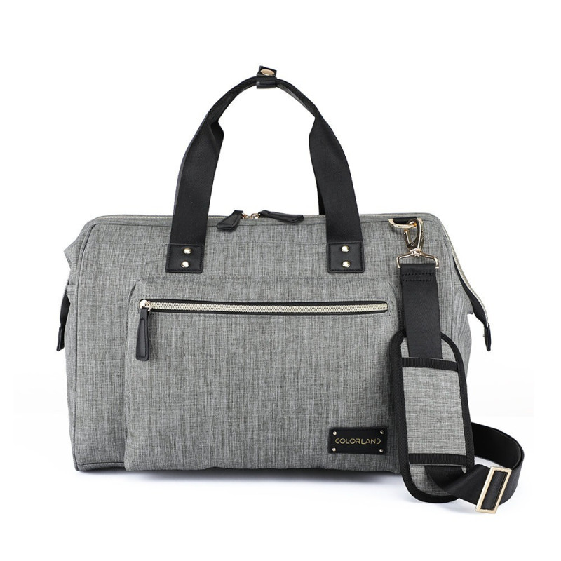 Little Story Zera Mom Dad Diaper Bag-Grey