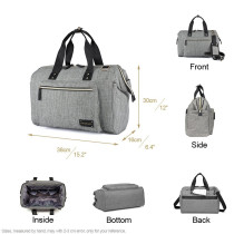 Little Story Zera Mom Dad Diaper Bag-Grey