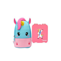 Nohoo Unicorn Bag + Bento Lunch Box-Pink