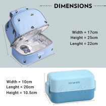 Eazy Kids Lunch box and Lunch bagÃ‚Â Set - Blue For All ages, Unisex (CM_SNEZ_LLLBTTTMB_BU)