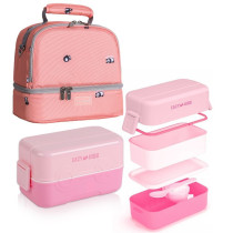 Eazy Kids Lunch box and Lunch bagÃ‚Â Set - Pink For All ages, Unisex (CM_SNEZ_LLLBTTTMB_PI)