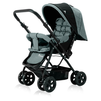 Teknum Reversible Look at Me Stroller - Dark Grey For 0-3Years, Unisex (TK_RLM_DGY)
