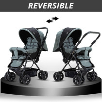 Teknum Reversible Look at Me Stroller - Dark Grey For 0-3Years, Unisex (TK_RLM_DGY)
