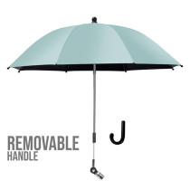 Teknum Universal Stroller Umbrella with Holder Clip Clamp, 360 Degree Rotatable - Green For All Ages, Unisex (TK_UMWC_GR)