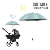 Teknum Universal Stroller Umbrella with Holder Clip Clamp, 360 Degree Rotatable - Green For All Ages, Unisex (TK_UMWC_GR)