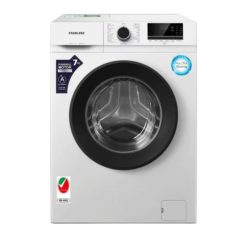 Nikai Front Load Fully Automatic Washing Machine 7 kg NWM701FN9 White