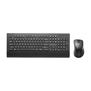 Promate Wireless Keyboard And Mouse, 2.4Ghhz Wireless Full-Sized Keyboard With Numeric Keypad, Wireless Mouse, Procombo-7 English