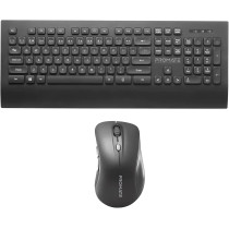 Promate Wireless Keyboard And Mouse, 2.4Ghhz Wireless Full-Sized Keyboard With Numeric Keypad, Wireless Mouse, Procombo-7 English