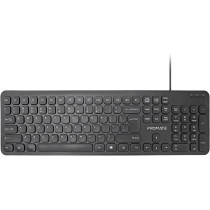 Promate Wired Keyboard, Ultra-Slim Full-Size 106-Keys Quiet Keyboard With 1.6M Usb Cord Length, Easykey-4 English Arabic