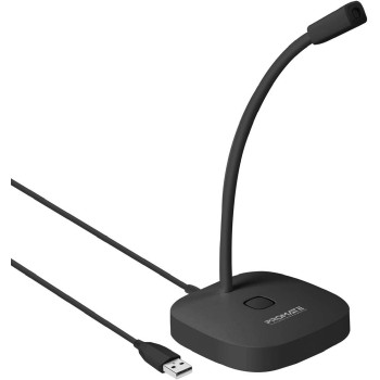 Promate Usb Desktop Microphone, High Definition Omni-Directional Usb Microphone With Flexible Gooseneck,Promic-1 Black