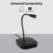 Promate Usb Desktop Microphone, High Definition Omni-Directional Usb Microphone With Flexible Gooseneck,Promic-1 Black