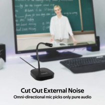 Promate Usb Desktop Microphone, High Definition Omni-Directional Usb Microphone With Flexible Gooseneck,Promic-1 Black